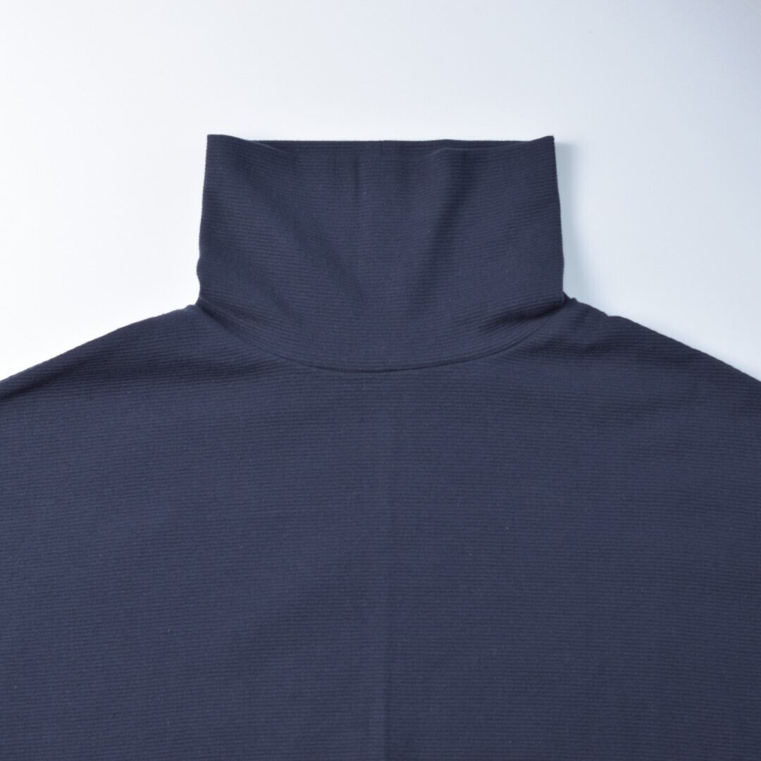 LinenYa リネンや ドルマンスリーブハイネックプルオーバー・ネイビー