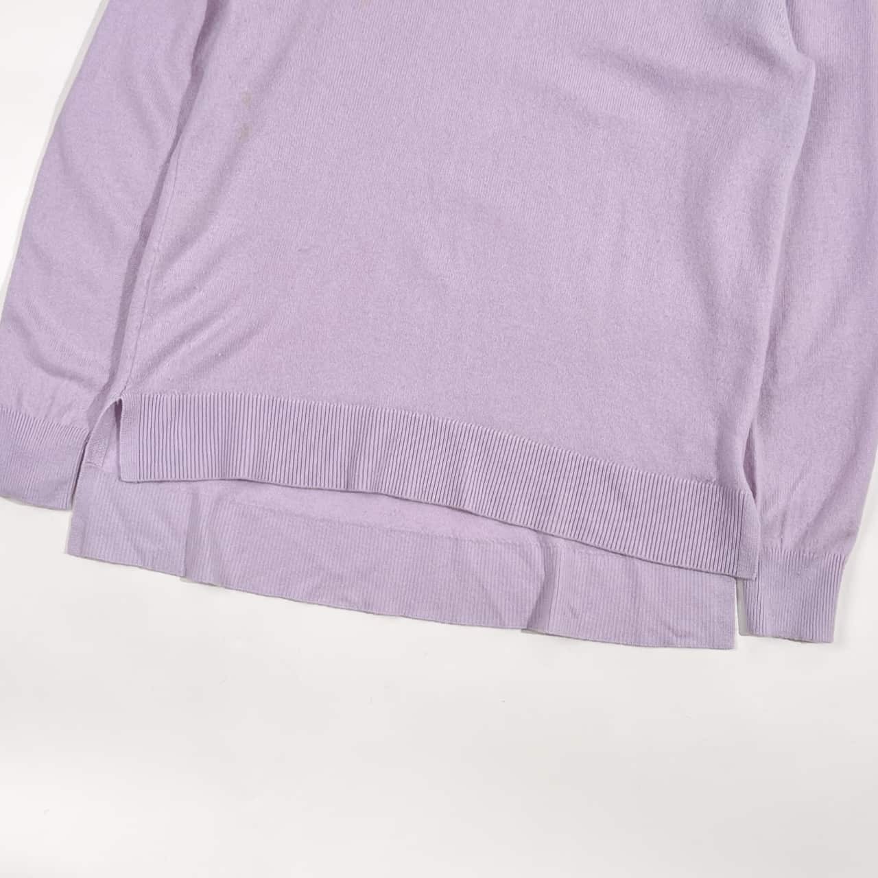 カシミヤ100% TAKASHIMAYA タカシマヤ Vネック ニット セーター M/パープル系 レディース