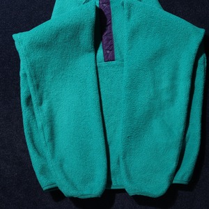美品 M 90s USA ティール シンチラスナップT Patagonia パタゴニア フリース