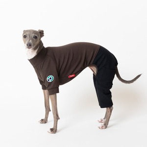 ５スリーブロンパース（5分丈） dark brown × black  / イタグレ服