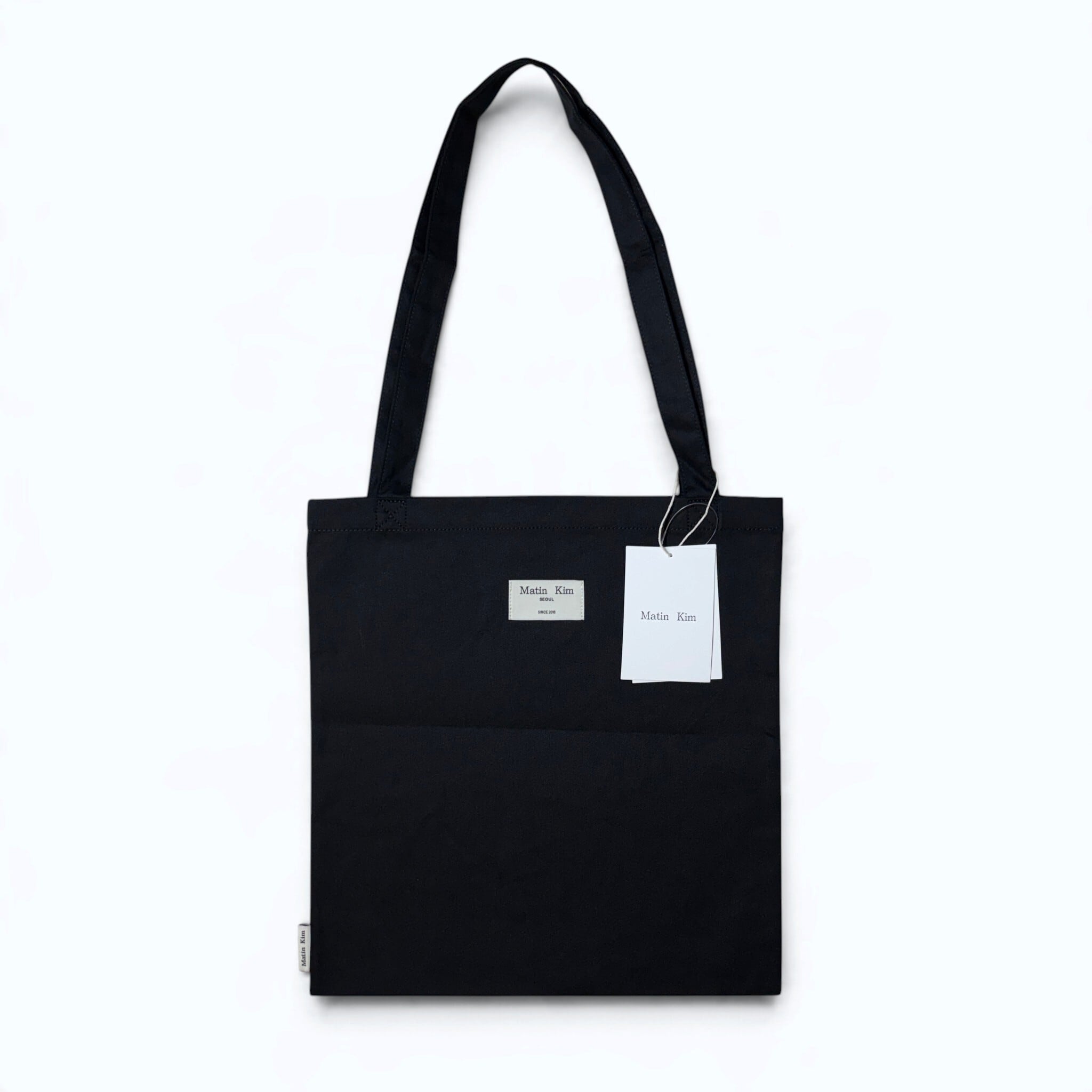 Matin Kim トートバッグ ブラック Matin Kim】 マーティンキム ロゴプリント トートバッグ ブラック 新品