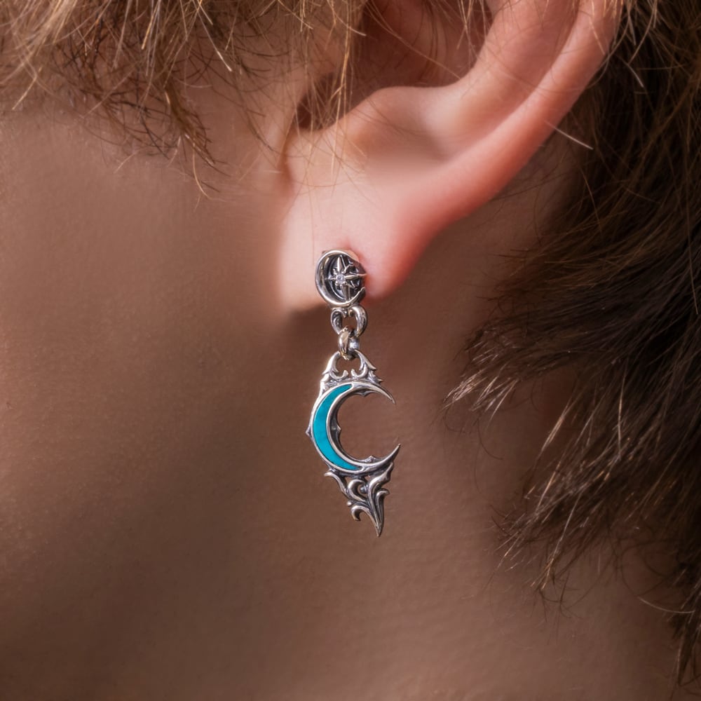ブルームーンハートピアス AKE0128 片耳用 Blue Moon Heart Piercing