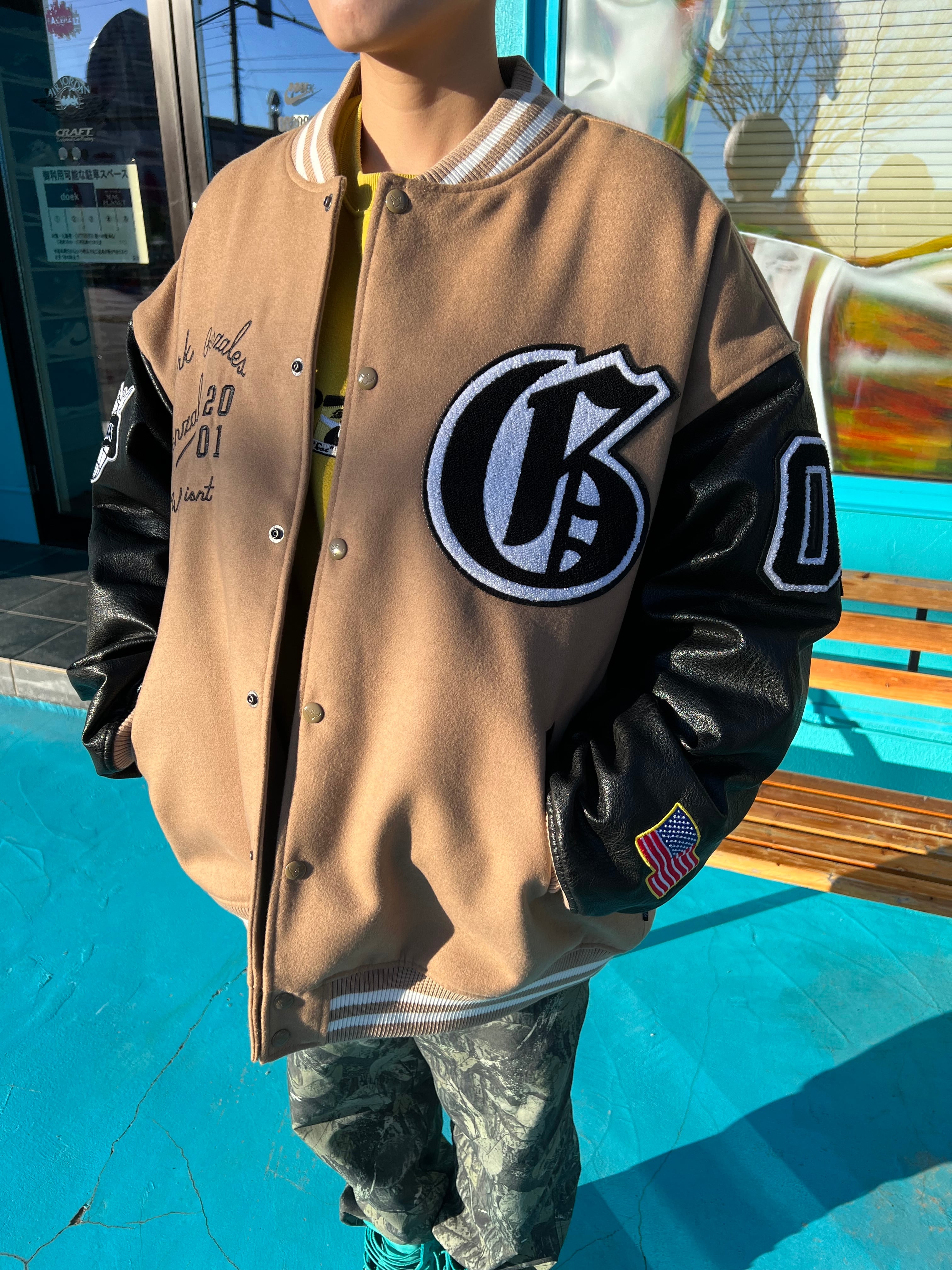 MARK GONZALES マークゴンザレス スタジャン GONZ LOGO STADIUM JACKET 