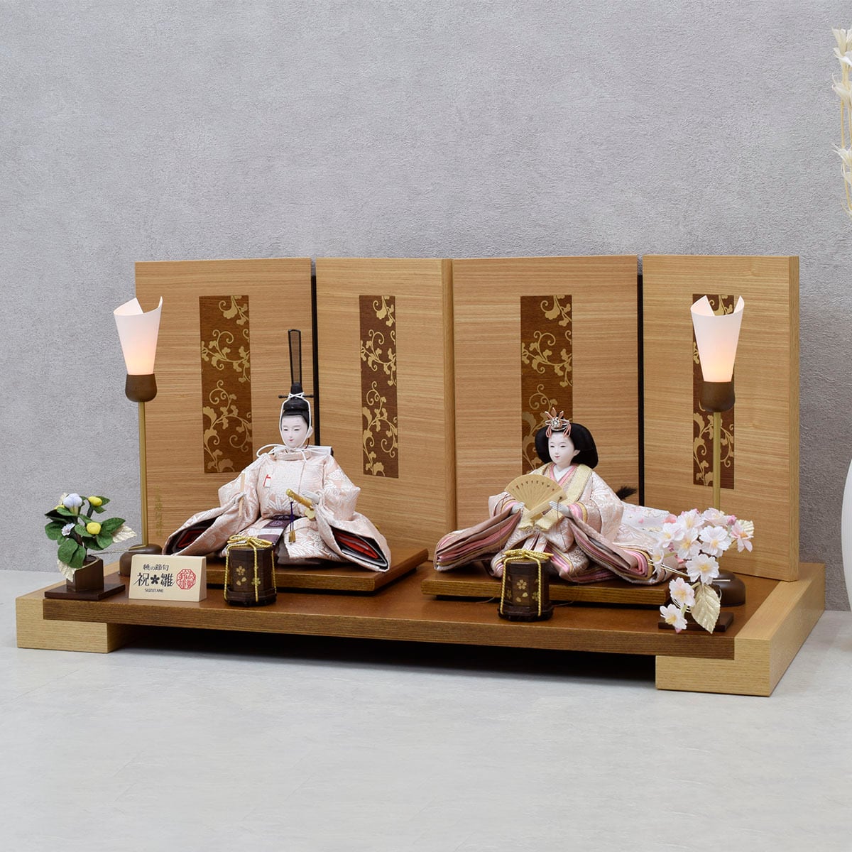 雛人形 親王飾り【和楽・桐竹鳳凰】おしゃれ｜モダン｜今どき