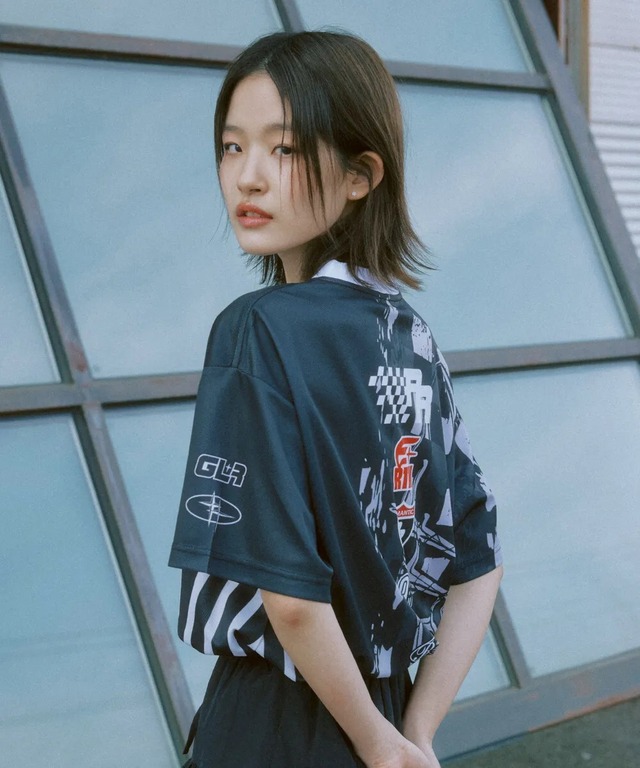 ナンバリングフラッグジャージTシャツ_BLACK/Numbering Flag Jersey_Black