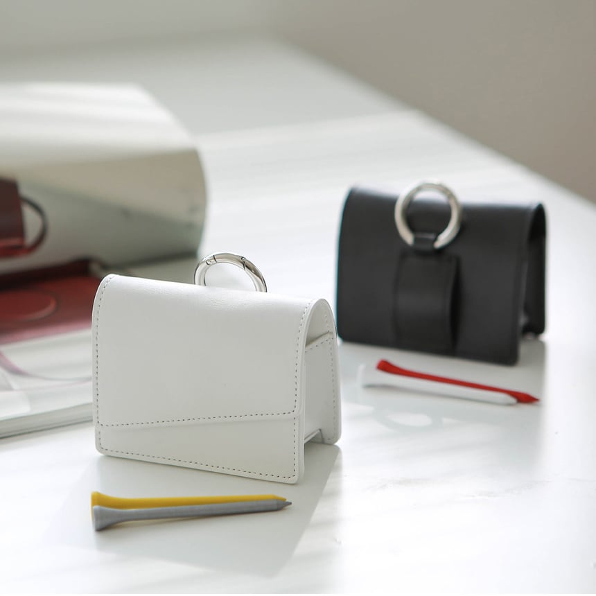 本革ゴルフボールポーチ (マグネットタイプ) | Festa Golf