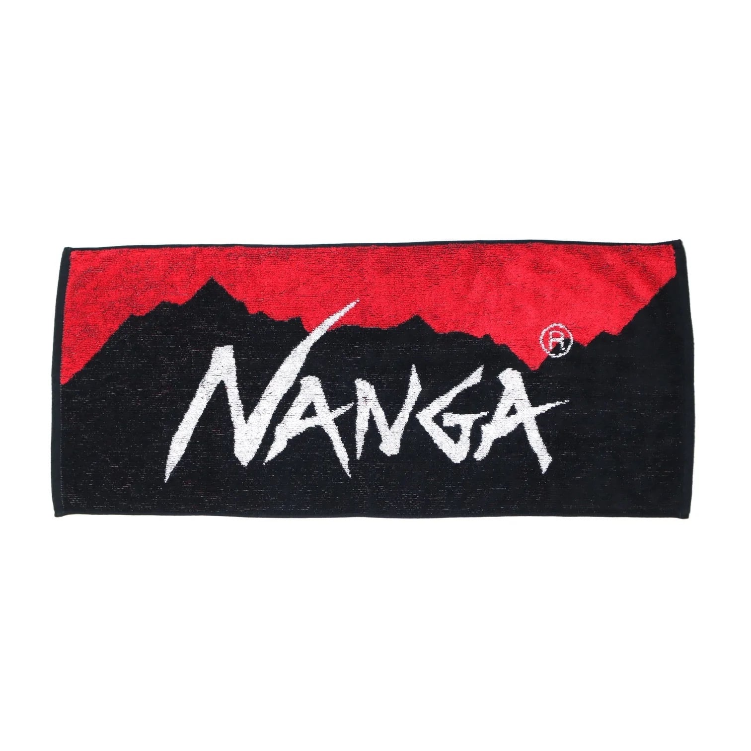 NANGA(ナンガ) NANGA LOGO FACE TOWEL / ナンガロゴフェイスタオル - RED×BLK
