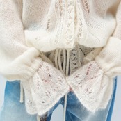 Voile Drawstring Knit Cardigan F0566