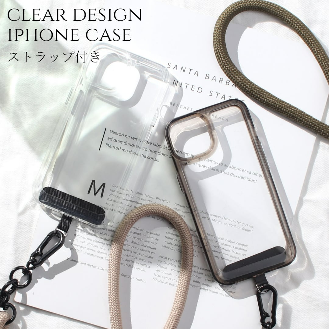 iphoneケース クリア ショルダー ストラップ付き iphone16 iphone15 iphone14 13 12 11 pro 肩掛け ロープ 紐 SE 第3世代 第2世代 カバー 大人かわいい 15 plus アイフォン 13mini 12mini スマホケース スマホショルダー 透明 se2 se3 15Pro 14Pro 透明 衝撃吸収 おしゃれ 送料無料