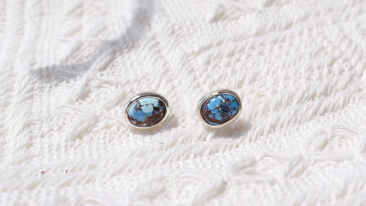 Goldenhill turquoise pierce《silver925》【受注製作】