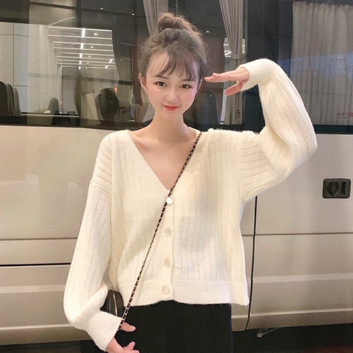 ✞ セーター ♡Vネックカーディガンジャケット 大人女子☆ショートニットトップス ✞ゴスロリ SM ミリ 甘ロリ クラロリ 和ロリ エレガント 黒ロリ 姫ロリ 華ロリ BB-BB23552817597