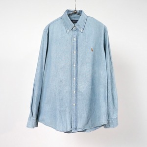 Ralph Lauren Chambray B.D Shirt M ポロラルフローレン コットン シャンブレーシャツ