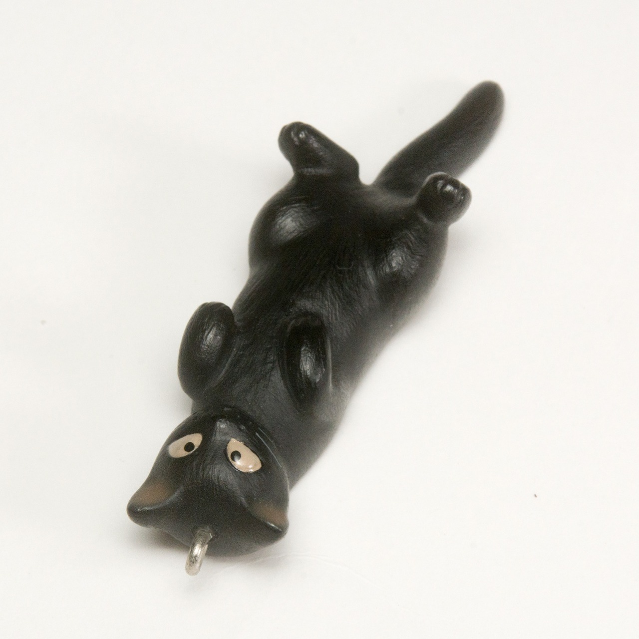 ペットラバーズ 猫どん LadyCat vol,7 黒 ビーズ ストラップ N-2705