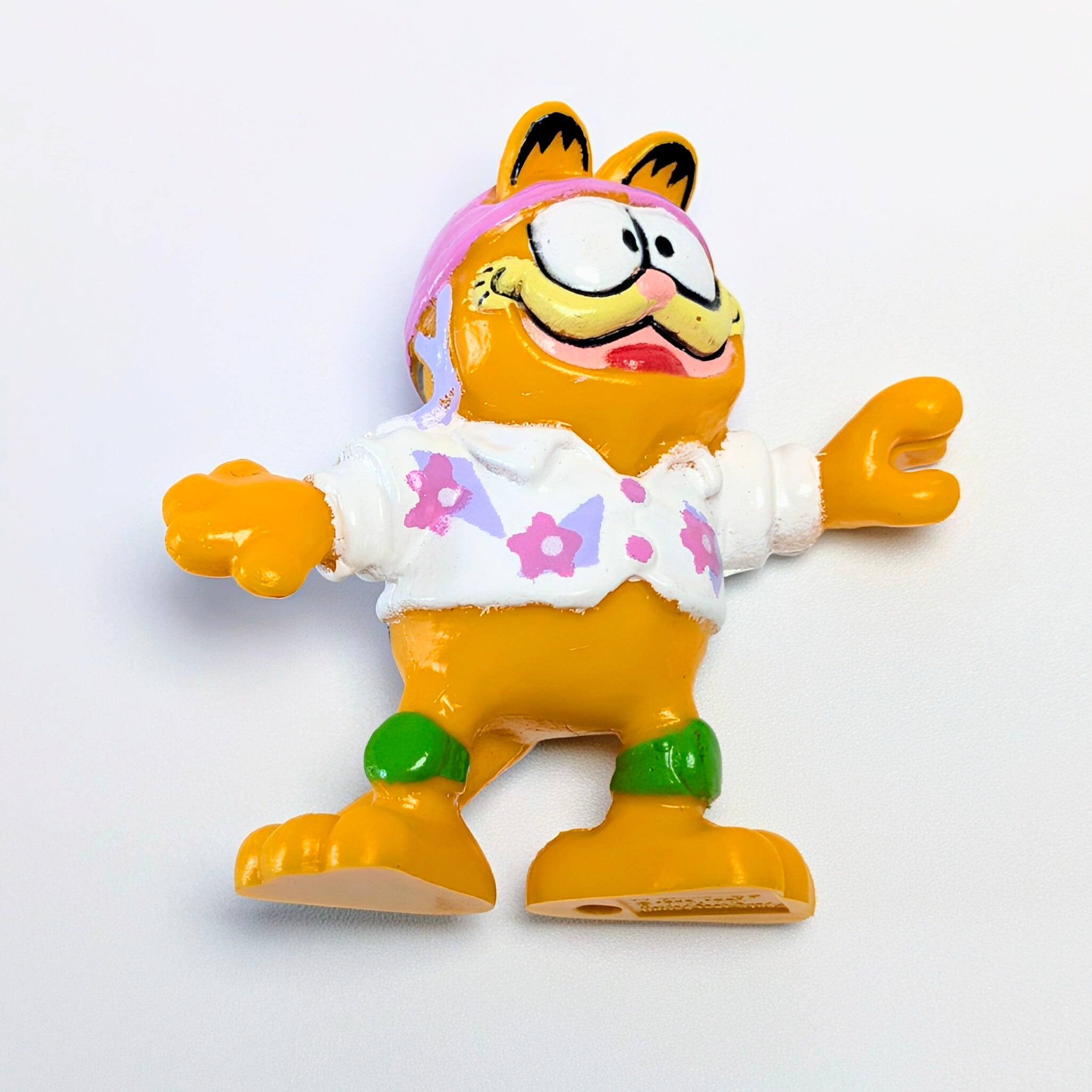 ☆ VINTAGE 1988 ☆【 McDonald's  ( マクドナルド ) 】1988年マクドナルドミールトイ 『 Garfield on Skateboard（ガーフィールド オン スケートボード）』〜メットにアロハシャツでスベるあいつ(笑)〜 / ミールトイ / ハッピーミール 〚アメリカン雑貨 アメトイ〛