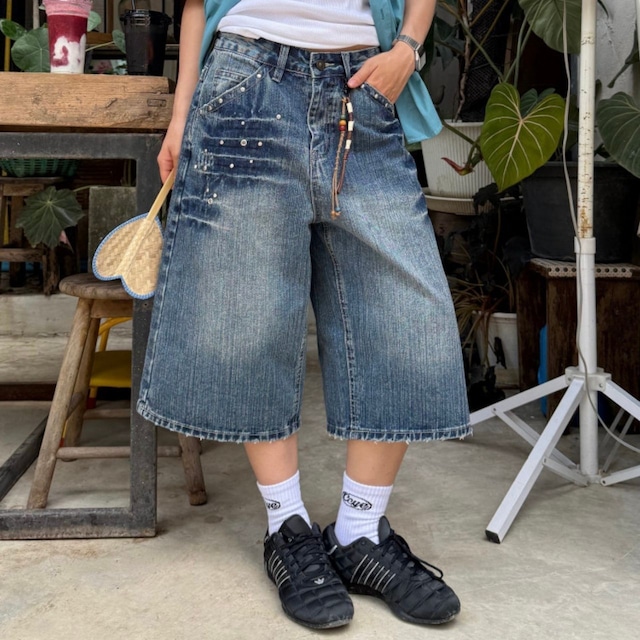 カモフラボリュームラインクロップドカーゴパンツ 1col   R01824