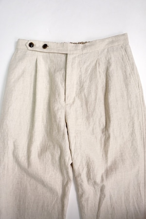 Linen Cotton Herringbone Trousers