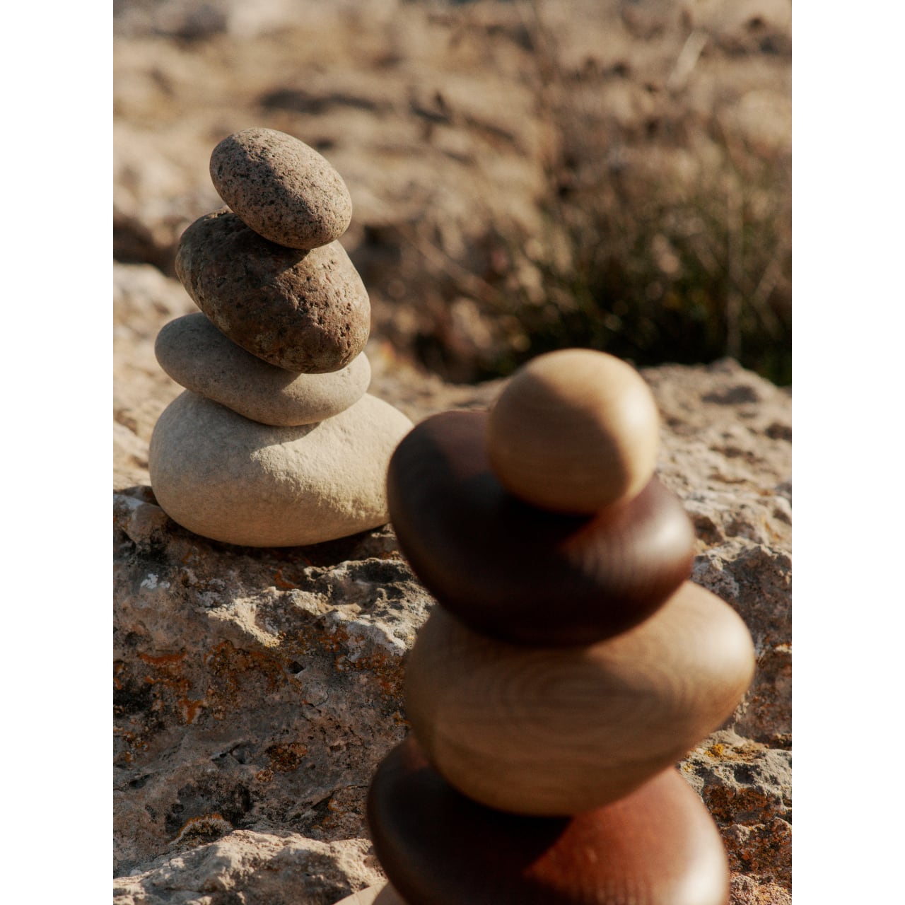 ONLINE限定】Pebble Stacking Blocks / Multi / Φ13.5×H20.7cm / Ferm