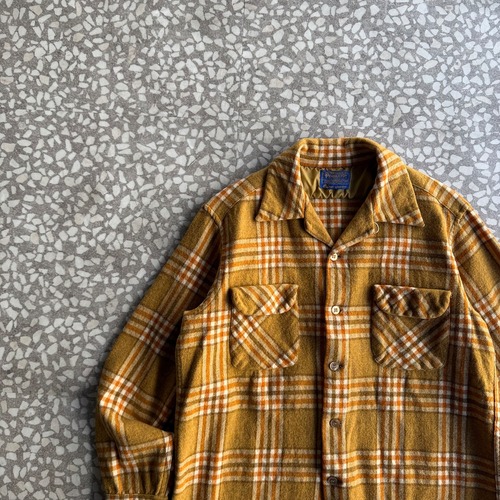 PENDLETON / 60’s Wool Board Shirt size L
