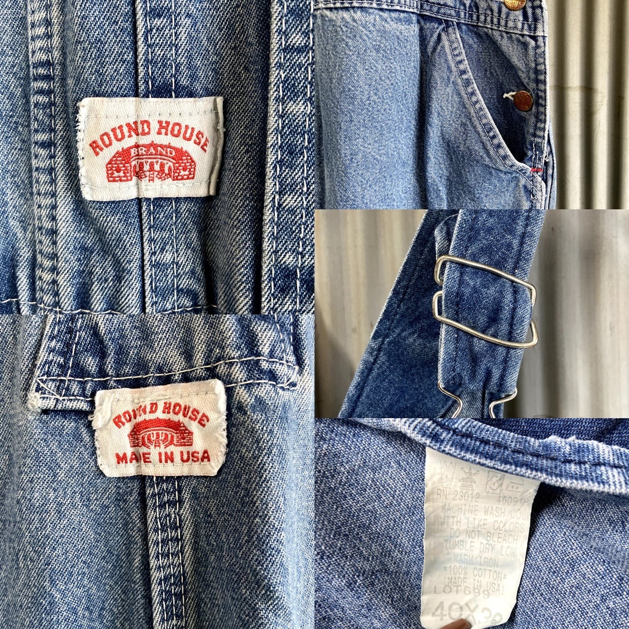 ビッグサイズ ROUND HOUSE ラウンドハウス デニム オーバーオール