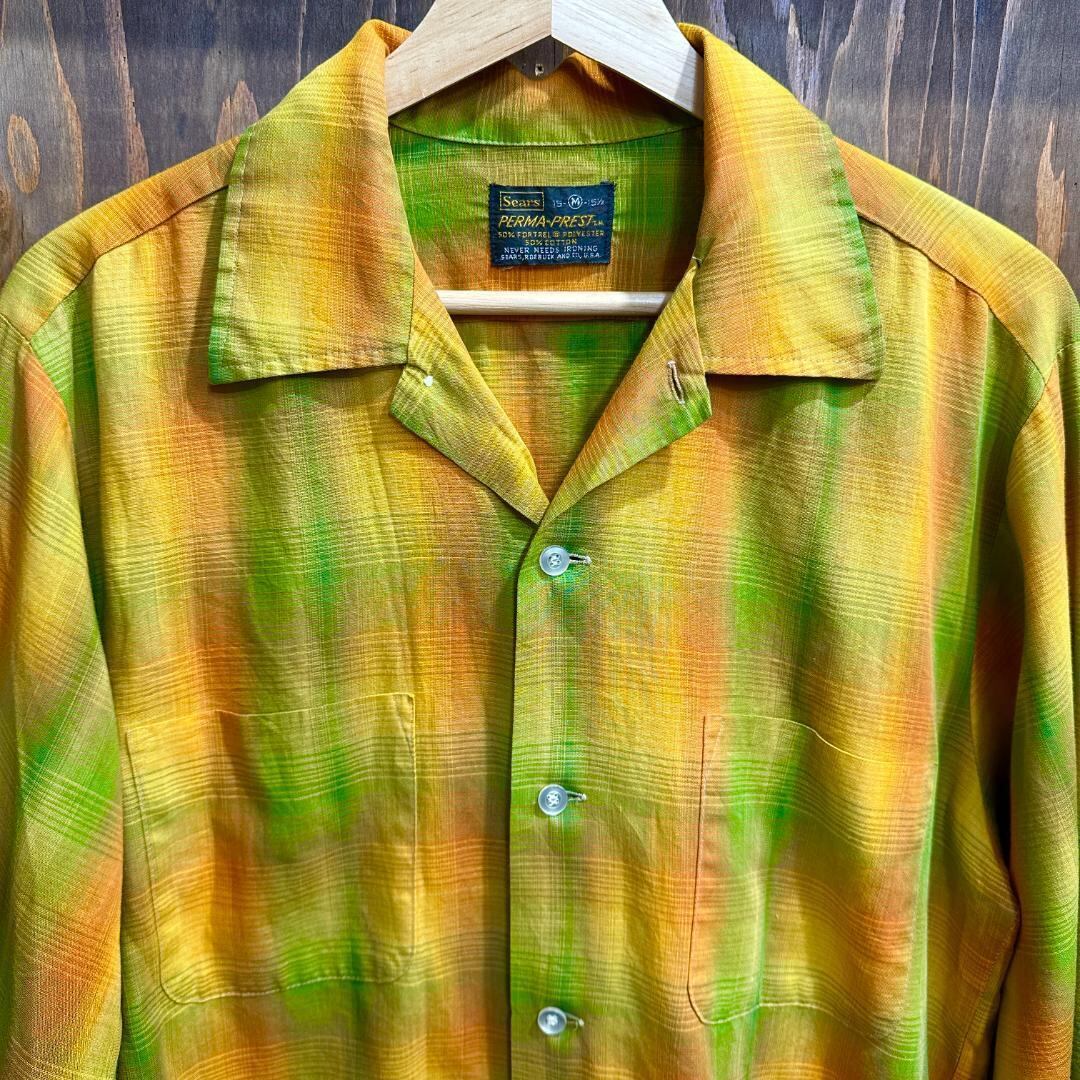 70s sears オープンカラーオンブレチェックシャツ 古着 | 古着屋 70s sears オープンカラーオンブレチェックシャツ 古着 | 古着屋