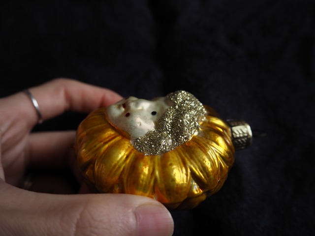 EUROPE Vintage Christmas glass ornament