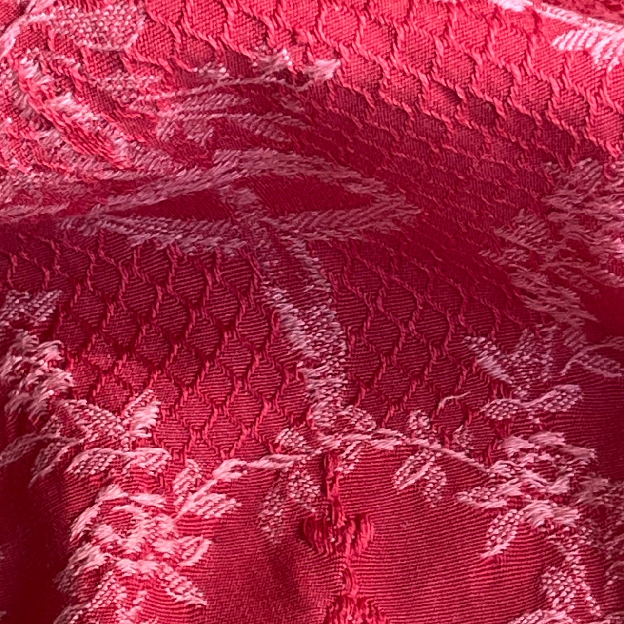 Vintage Fabric生地 ブーケダマスク ジャガード 約60×48cm or 約60