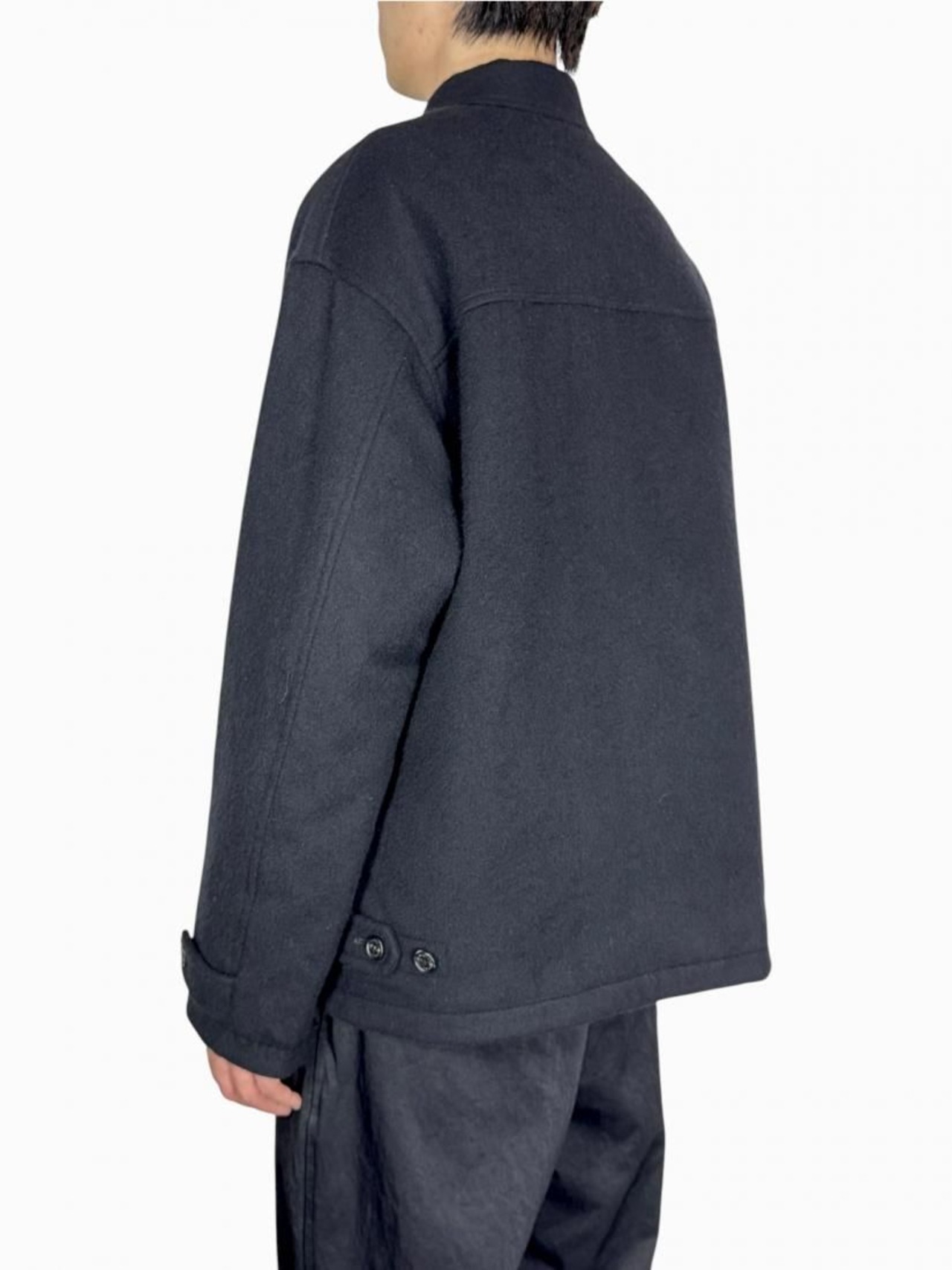 【COMME des GARCONS HOMME】ウールライトシャギー × キュプラツイルキルティングジャケット