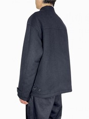 【COMME des GARCONS HOMME】ウールライトシャギー × キュプラツイルキルティングジャケット