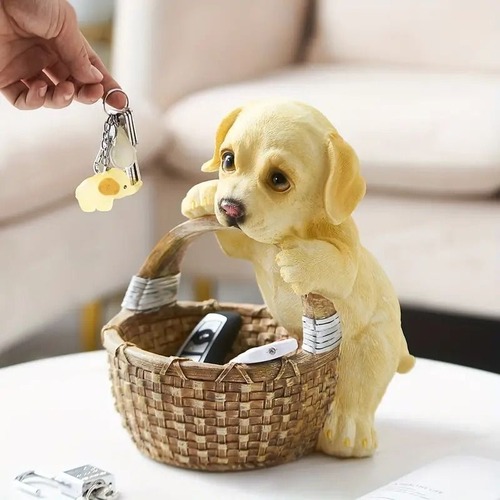 小物入れ　カゴ　インテリア　籠　かご　小物入れ　犬　キートレイ　キャンディーディッシュ　ストレージキーボウル　ジュエリーホルダー　かわいい