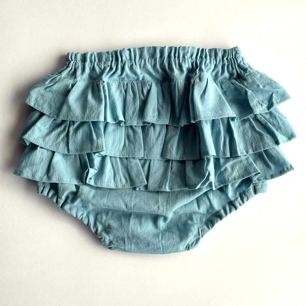 Mimipoupon Frill Pants【Free Size:70-90cm】Turquoise
