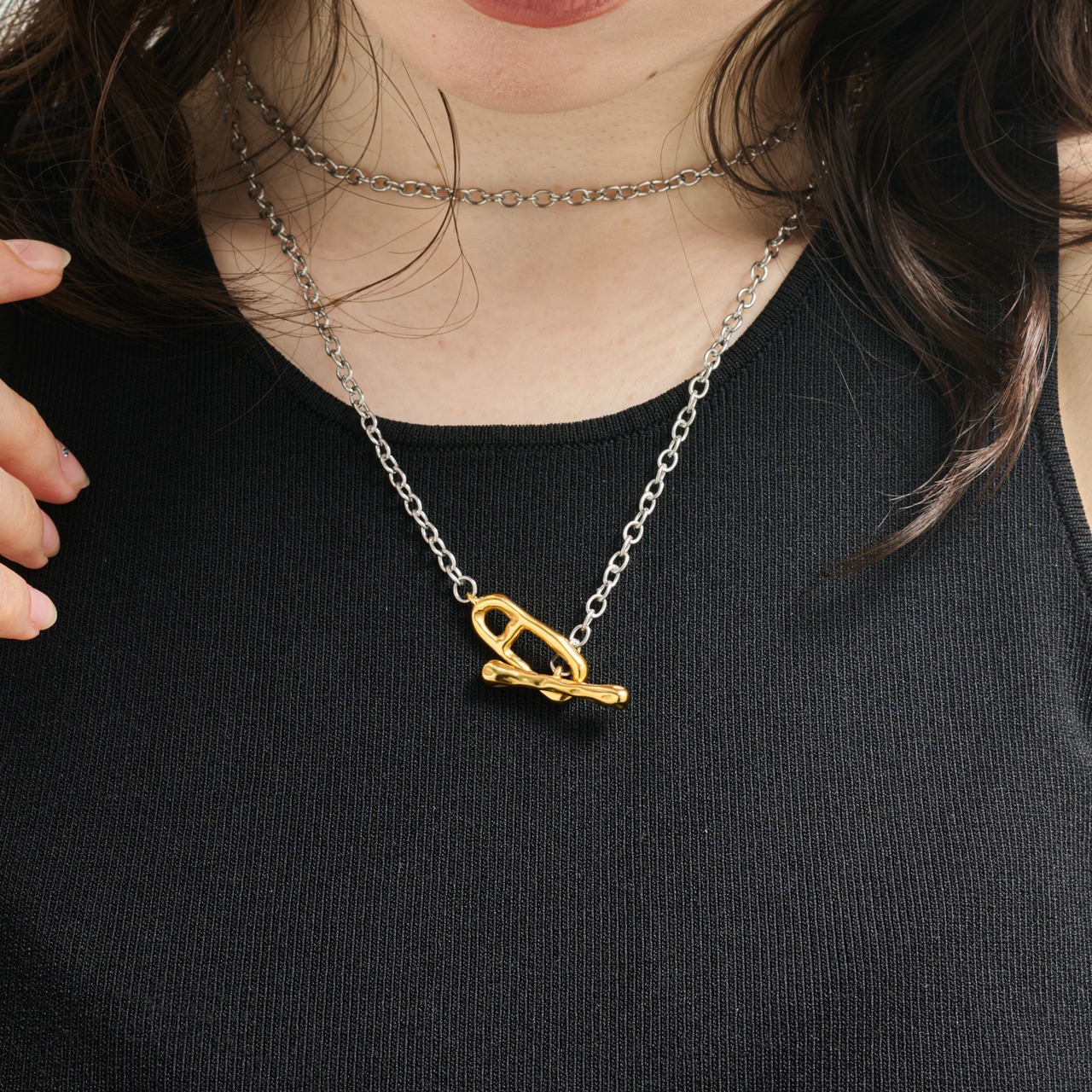stainless 4way necklace SN098