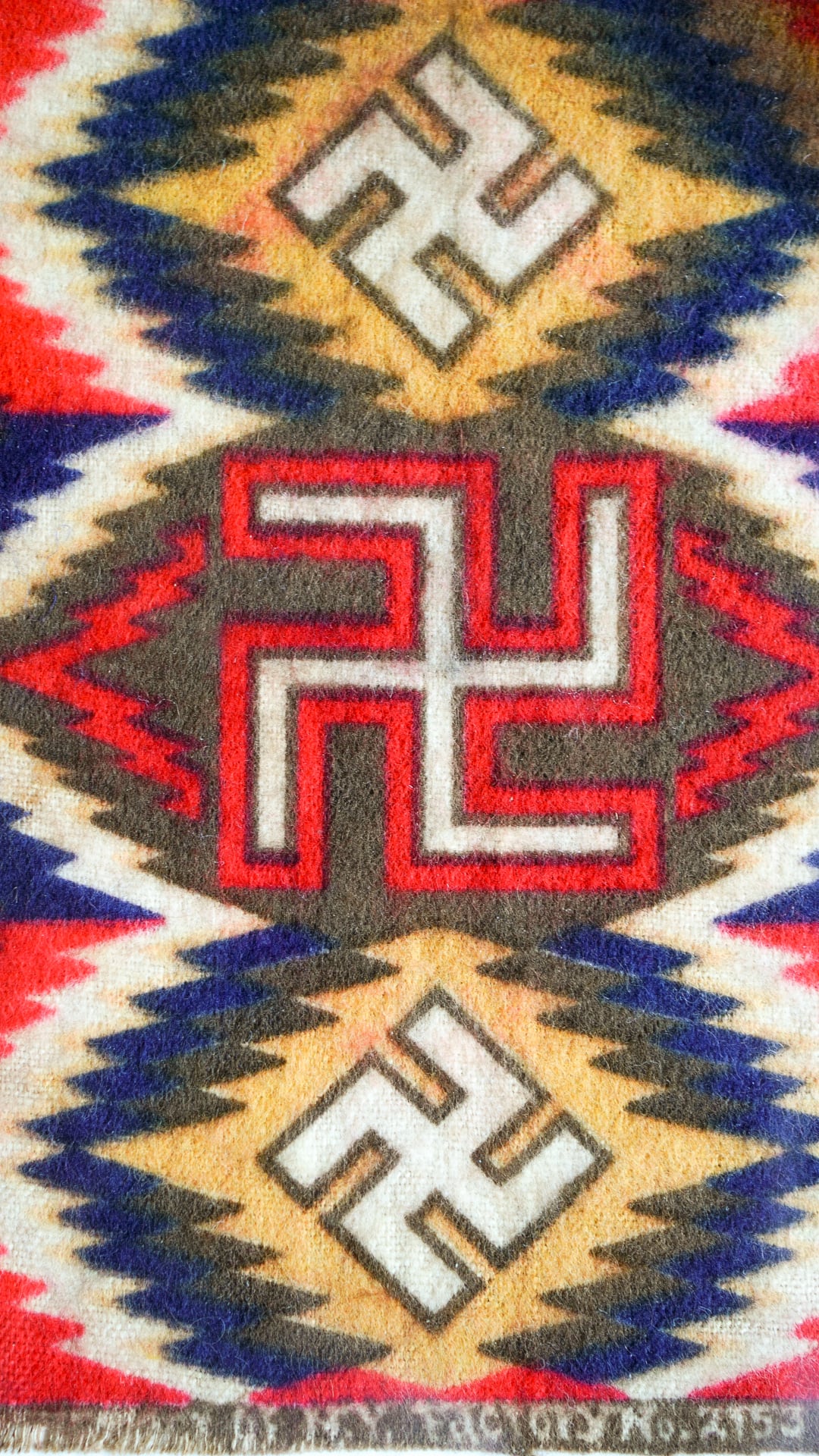 Antique Cigar Felt 卍 スワスティカ 1910s】ネイティブアメリカン 卍 スワスティカ タバコ フェルト