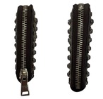 【ABランク】PRADA スタッズ付き長財布 送料無料