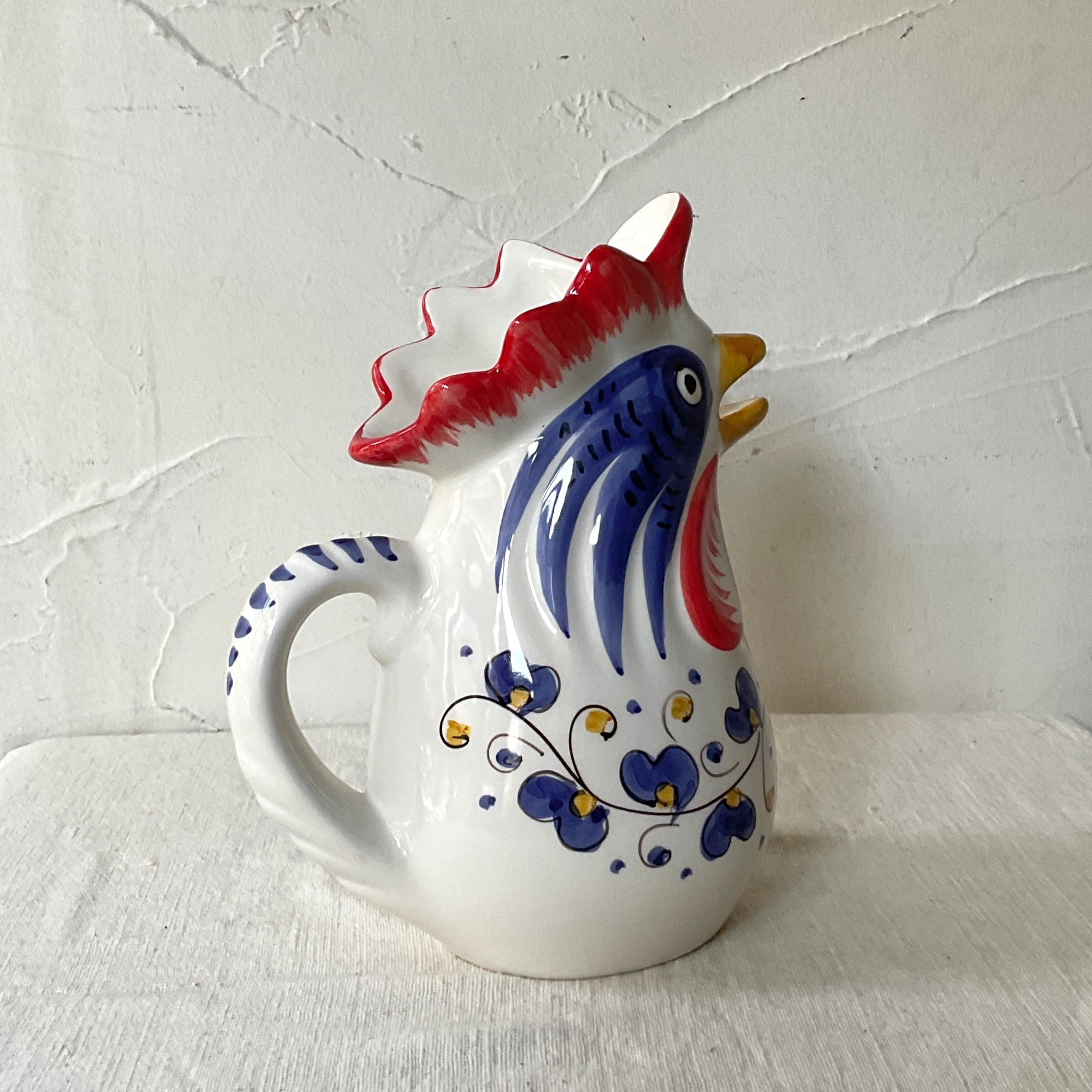 イタリア陶器】にわとりピッチャー（中） | 照明＆エシカルライフ