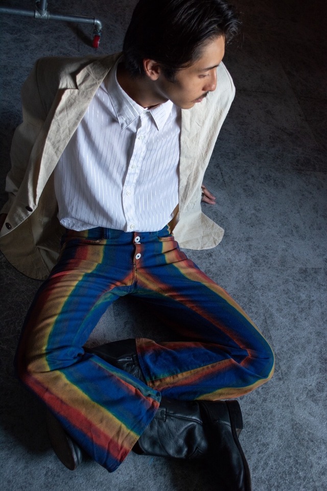 彩色 Flare Trousers