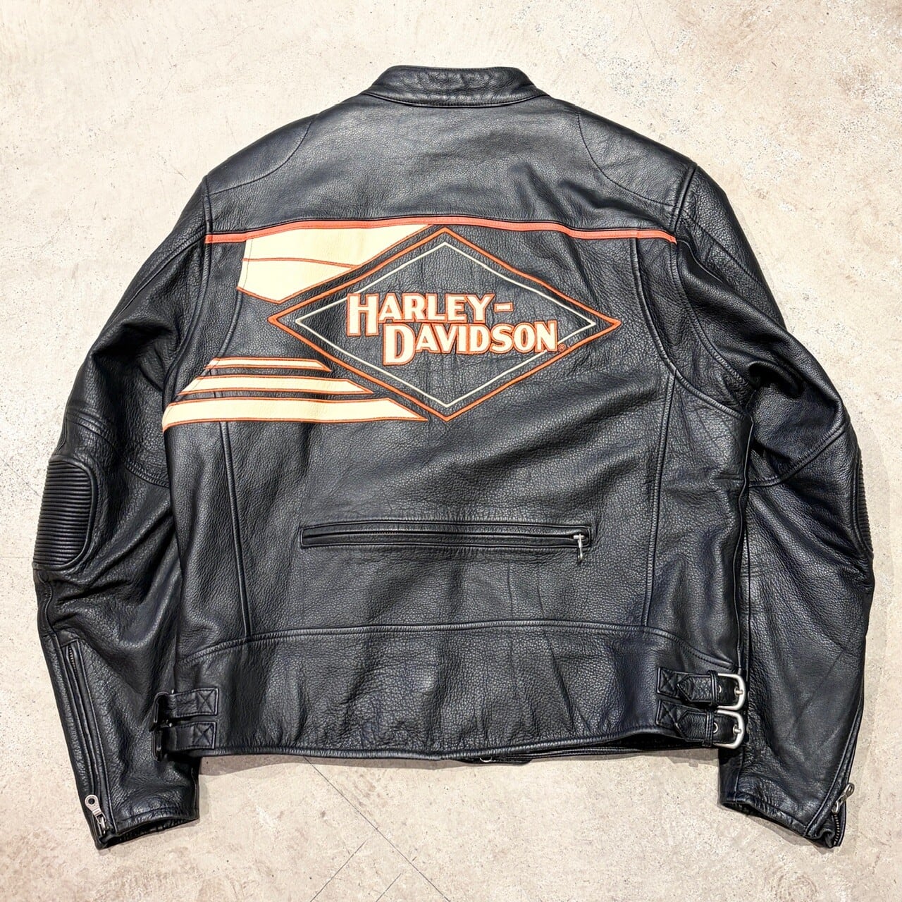 1990-00s HARLEY-DAVIDSON LEATHER JACKET BLACK MOTORCYCLE