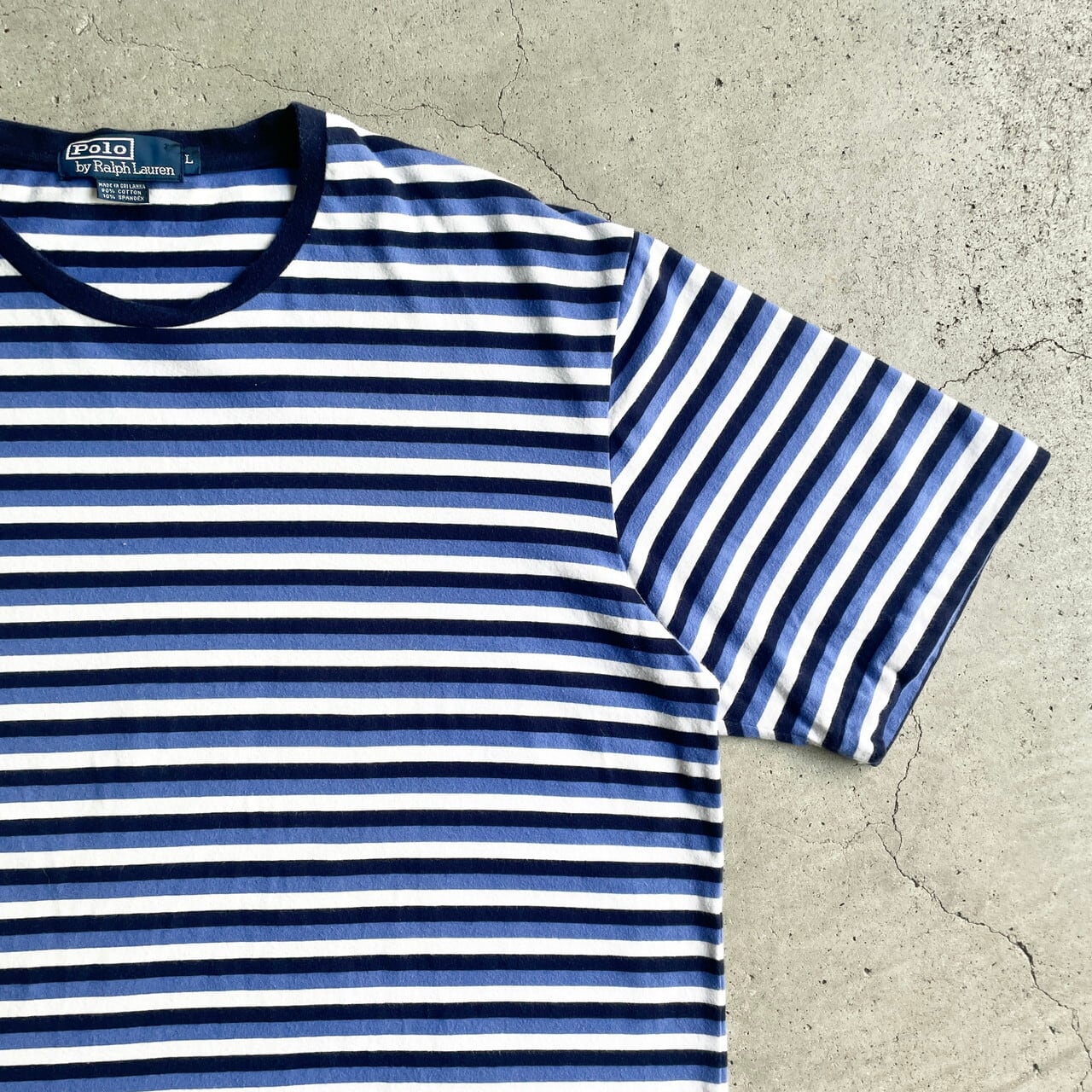 Polo byRalph RalphLauren ラルフローレン ボーダー柄 Tシャツ メンズL