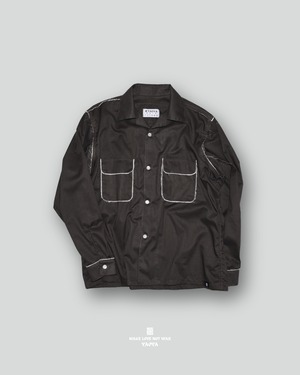 10 Dark Brown L/S Pajama Shirt