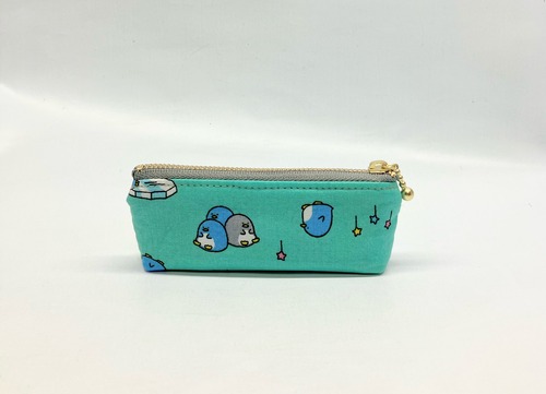 印鑑ポーチ　ミニポーチ　ペンギン｜とりさん工房ーかわいいハンドメイドポーチ