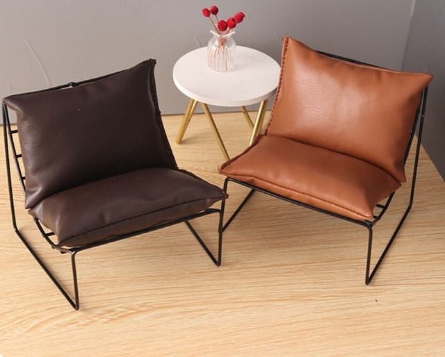 020-30306　ミニチュア家具　＊1/6サイズ＊　アイアンソファ 1人掛け 2col