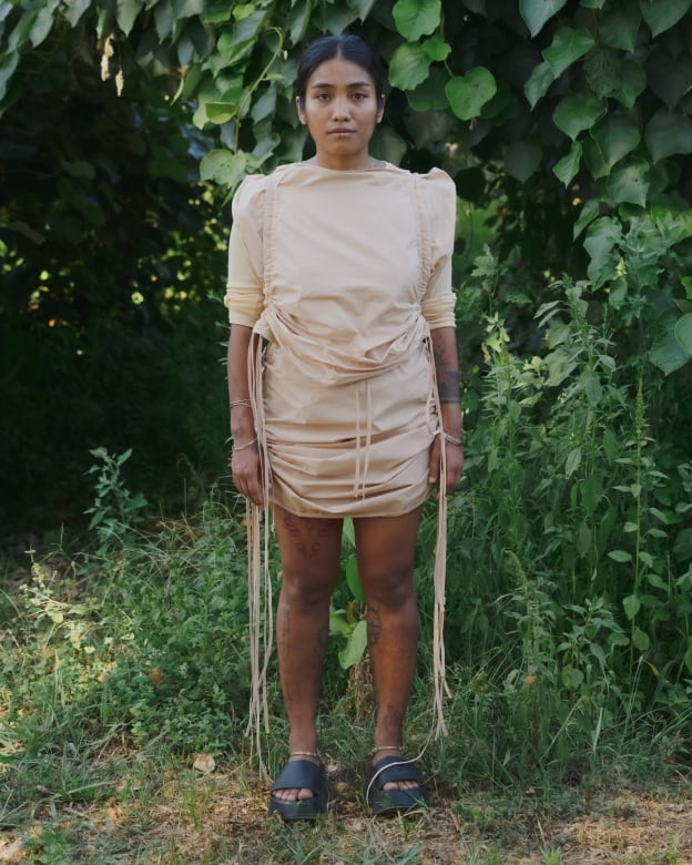 Baserange (ベースレンジ) PICTORIAL SKIRT (ANDRADITA SAND) | H