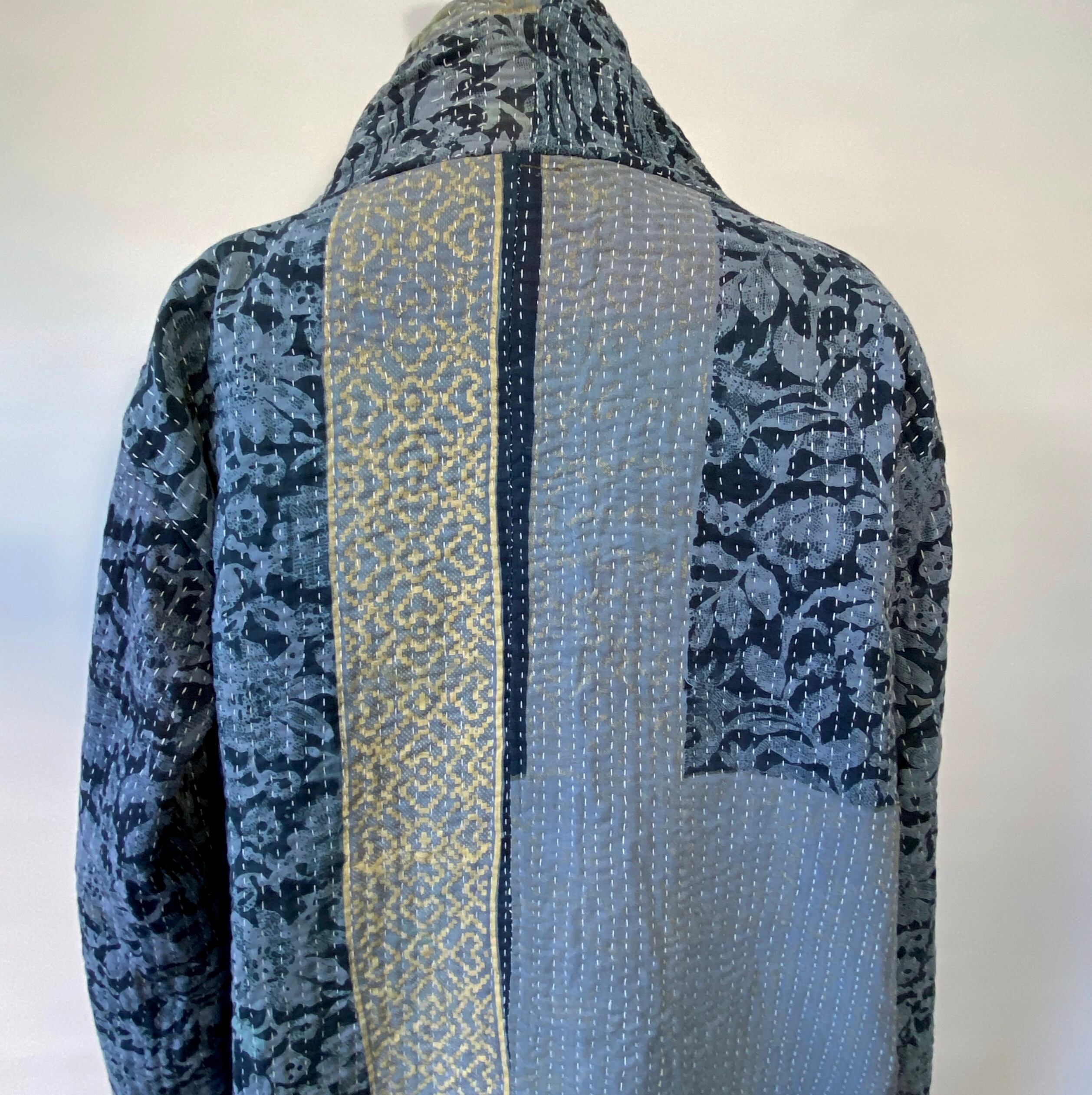 カンタ刺繍 ・グドゥリー・ラリーキルト ・ベルテッドコート / Fuji