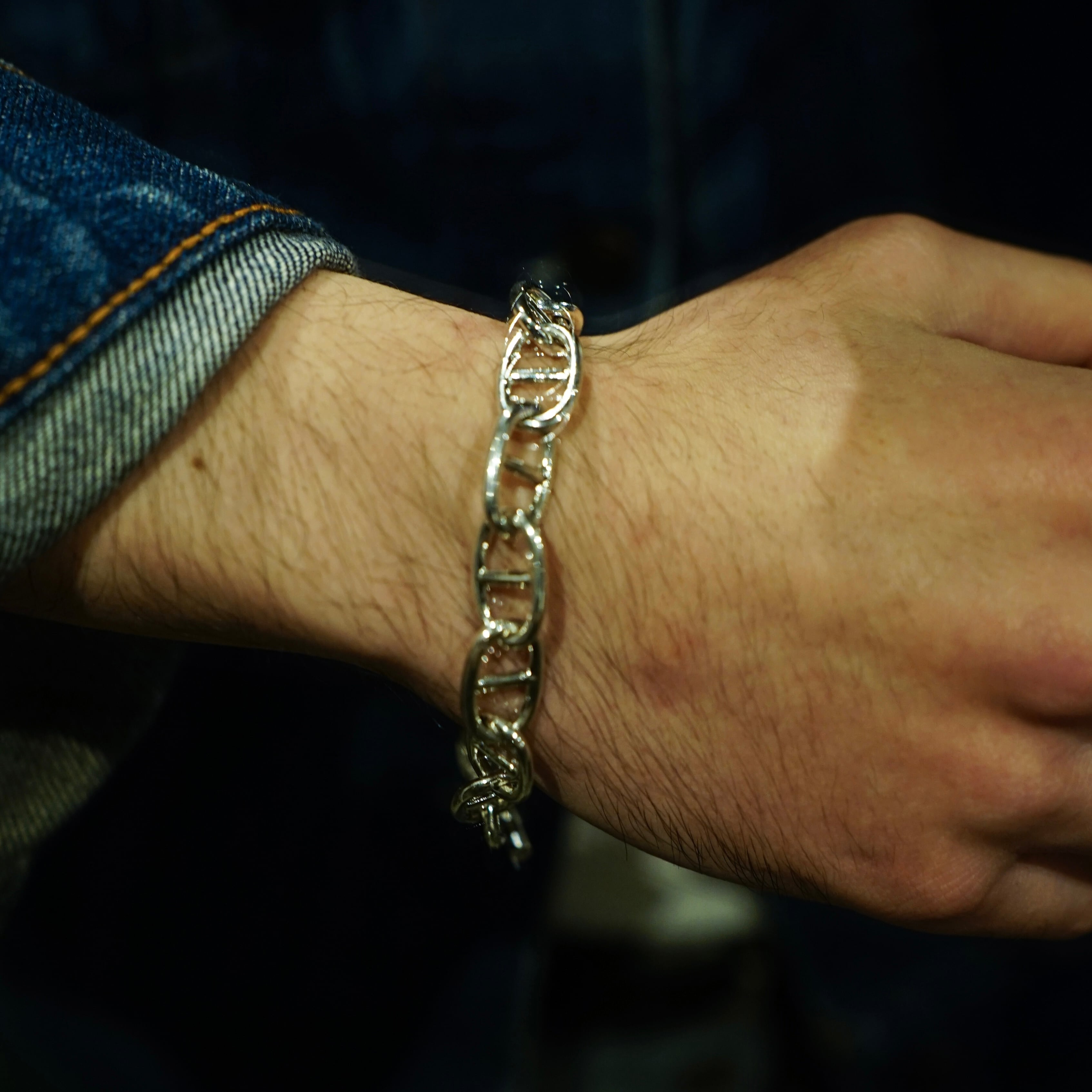 Vintage] 60〜70's UK Jewelry Silver Anchor Chain Bracelet | regnbage