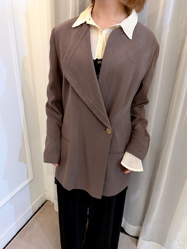 GIORGIO ARMANI / vintage  collarless jacket. (O)
