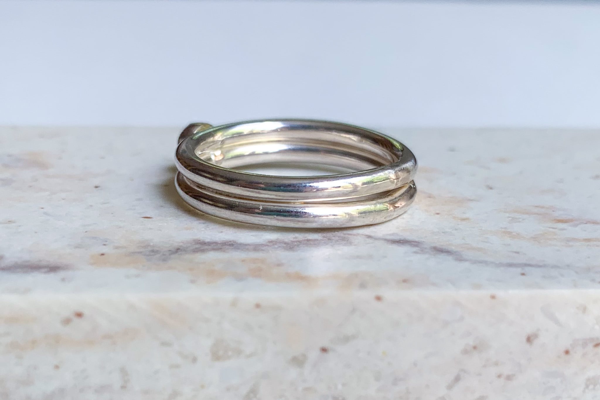 重なり ラピスラズリ リング no.21