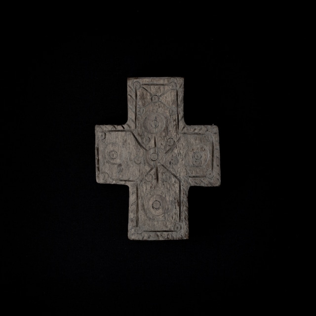 骨製 抽象文様の十字架 1, 南欧, 12世紀-14世紀頃.