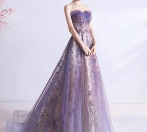 ★送料無料★11号(L)☆スパンコールオフショルダ－ロングドレス(OPN2845）