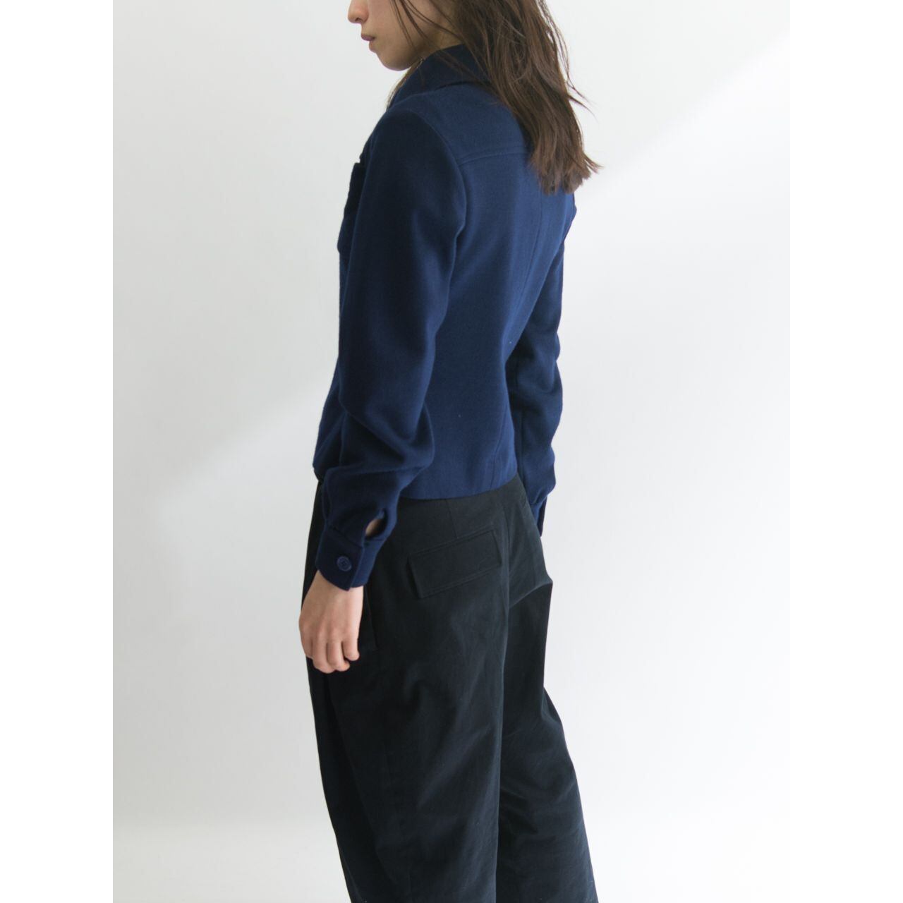 【RODIER PARIS】Made in France 70's jersey pullover blouse（ロディエ パリ フランス製ブルオーバージャージーブラウス）4a