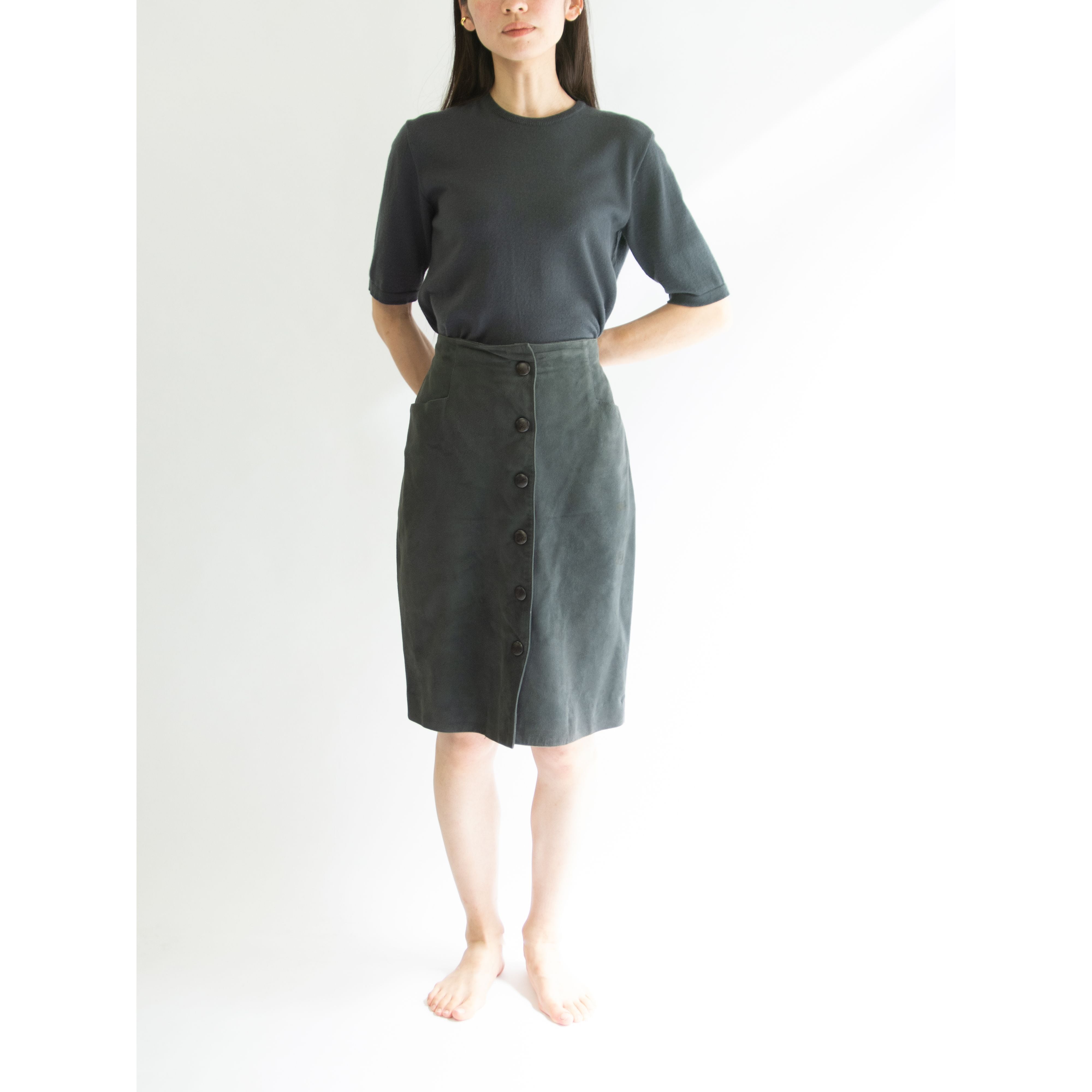 【LOEWE】Made in Spain Leather Skirt（ロエベ  スペイン製 レザースカート）