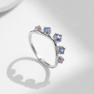 指輪 おしゃれ ジオメタリック ウェーブ ダイヤモンド リング